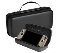 GLOBALHUT for MSI Claw 8 AI+ Carrying Case, PU Leather Travel Case, Compact Protective Storage Bag for Game Console, Lightweight Portable Handbag, Black