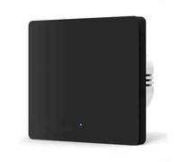 GLOBALHUT for ZIGBEE Smart Light Switch 1 Gang, No Neutral Wire Required, for TUYA App Remote Control, Voice Control Compatible with for ALEXA, Wall Push Button for Home Lighting, White(Black)