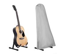 GLOBALHUT Guitar Cover Protective Case, 210D Oxford Cloth Waterproof Dustproof Storage Bag, for Acoustic Electric Bass Musical Instrument Black(Gray)