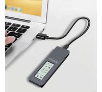 GLOBALHUT M.2 NVMe NGFF SSD Enclosure, USB 3.2 Gen1 10Gbps Aluminium Case with Real-Time Digital Display for Windows (C TO C+C TO A)