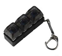 GLOBALHUT Mechanical keyboard keycap decompression tester with transparent PC construction and integrated sound and light technology for optimized typing comfort (black penetration*1)