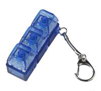 GLOBALHUT Mechanical keyboard keycap decompression tester with transparent PC construction and integrated sound and light technology for optimized typing comfort (blue translucent*1)