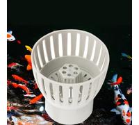 GLOBALHUT Pond Drain Skimmer-Surface Water Control System, With Adjustable Height Collection Cup, For Koi Fish Garden Pool Maintenance(90mm)