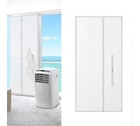GLOBALHUT Portable Air Conditioner Door Seal, For Sliding Patio Doors Waterproof Oxford Fabric Balcony Door Cover With Zipper