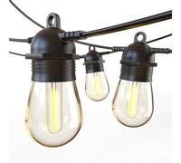 GlobaLink 31m S14 Outdoor Festoon Lights, IP65 Waterproof, Mains Powered