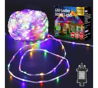 GlobaLink Christmas Chasing Rope Lights, 30M/100ft 600Leds Rope Lights, IP65 Waterproof Led Tube Light with 9 Modes, Mains Christmas String Lights for Xmas Tree Garden Outdoor Indoor Decor- Multicolor