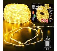 GlobaLink Christmas Chasing Rope Lights, 30M/100ft 600Leds Rope Lights, IP65 Waterproof Led Tube Light with 9 Modes, Mains Christmas String Lights for Xmas Tree Garden Outdoor Indoor Decor-Warm White