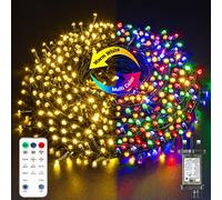GlobaLink Outdoor Christmas Lights, 20m 200LEDs Color Changing String Lights, Waterproof Mains Powered LED String Lights with 11 Modes & Remote, Timed Fairy Lights for Xmas Tree, Outside, Garden Decor