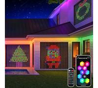 GlobaLink RGBIC Smart Curtain Lights, 2x2M 400LED Curtain Fairy Lights with App & 24-Key Remote, DIY Music Sync LED Christmas Window Light, IP44 Waterfall Light for Bedroom Party Indoor/Outdoor Decor