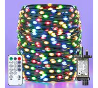 GlobaLink Rope Lights on Dark Cable, 50M/164FT 1000Leds Christmas Rope Lights, IP65 Waterproof Led Tube Light with 8 Modes, Mains Powered Christmas String Lights for Xmas Tree Garden Fence Decor