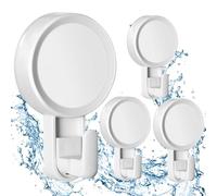 GlobaLink Suction Hooks, Strong Large Push Sucker Hook, Heavy Duty 5KG Vacuum Suction Cup, Reusable Plastic Shower Hooks Wreath Hook for Front Door Bathroom Kitchen Window Bags, 4 Pack