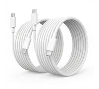 GlobaLink USB C to Cable, 100W Fast Charge Cable 2Pack 2m, Type Charging Compatible for MacBook Pro 2020, iPad Pro, Air 4, Galaxy S20, Google Pixel, Huawei, White