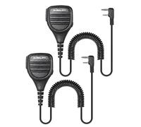 globalptt 2-Pack Handheld Palm Microphone Shoulder Speaker Mic for Global-ptt G0 G5 and Compatible with Rapid Radios Midland Radios (K-Type)