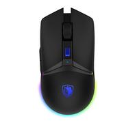 Globalsades Akimbo Wireless Gaming Mouse, RGB Optical USB Mouse with Adjustable DPI, 6 Programmable Buttons, Ergonomic Computer Mouse for PC, Mac, Laptop & Gaming