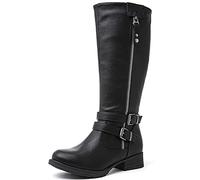GLOBALWIN Women's Knee High Boots Fashion Comfortable Riding Boots For Women Low Heel, 16yy25black, 9 UK