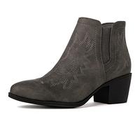 GLOBALWIN Women's Pull On Ankle Boots The Western Cowboy Cowgirl Boots, 21yy01 Grey2, 7 UK