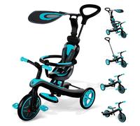Globber 4 in 1 Explorer Trike and Balance Bike with Harness and Seat - Adjustable Sunshade - Parental Steering Handle - Safety Steering Lock System- Suitable from 10 Months - 2 Year Warranty…