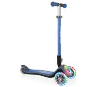Globber Elite Lights Foldable 3 Wheel Scooter - Blue