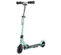Globber - Flow Element Junior Lights - Foldable 2-Wheel Scooter with Brake for Children from 4 Years, Mint Green