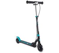 Globber - Flow Element Junior Lights - Foldable 2-Wheel Scooter with Brake for Children from 4 Years, Turquoise Blue