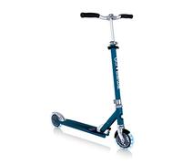 GLOBBER FLOW ELEMENT LIGHTS: All-aluminium 2-wheel scooter with light-up wheels for kids and teens (aged 5+) - PETROL BLUE