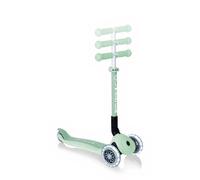 Globber Junior Foldable ECOlogic - Kids 3 Wheel Scooter For Ages 2+ - Folding With Adjustable Handles - LED Wheels - 2 Year Warranty (Pistchio)