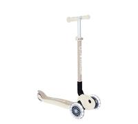GLOBBER Primo Foldable Lights ECO - Scooter 120/80 mm, ABEC 5, 3 Wheels, Height Adjustable, LED Wheels, Coconut White