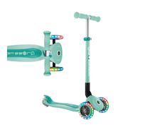 Globber Primo Foldable Scooter with Light Up Wheels for Children 3 Years Plus - 2 Year Warranty (Mint)