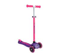 Globber Primo Plus 3 Wheel Light Up Neon Kids Scooter - 4 Height Adjustable Handle Bar 68-83cm - Matching Wheel Lights - Max user 50kg - 2 Year Warranty