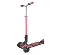 Globber Ultimum 3 Wheel Scooter with Patented Steering System, Adjustable Height, Robust, Extra Wide Deck and Wheels, Folding Scooter For Boys and Girls 5+ to Adult - 2 Year Warranty (Coral Pink)