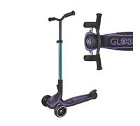 Globber Ultimum 3 Wheel Scooter with Patented Steering System, Adjustable Height, Robust, Extra Wide Deck and Wheels, Folding Scooter For Boys and Girls 5+ to Adult - 2 Year Warranty (Neochrome)