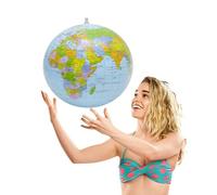 Globe Beach Ball - PVC World Globe,16 Inch Inflatable Earth Beach Ball Topographic Map for Kids School Classroom Geography Party Supplies