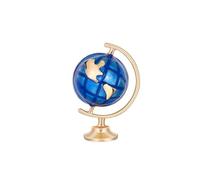 Globe Blue Enamel Brooch Statement Pin for Women Girls Fashion Vintage World Travel Earth Lapel Brooches Pins Clothing Jackets Badges Corsage Suit Coat Collar Shawl Clip Jewelry Gifts
