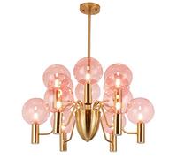 Globe Chandelier Bubble Glass Lampshade Pendant Nordic Luxury Cluster Hanging Ceiling Lig Fixture for Girls Living Dining Room Bedroom Kit