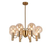 Globe Chandelier Glass Lampshade Pendant Light Nordic Luxury Cluster Hanging Ceiling Lighting Fixture for Girls Living Dining Room B