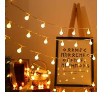 Globe Fairy Lights, 15M 100 LED Globe String Lights, USB or Battery Powered, Copper Wire Light & Waterproof Outdoor Christmas Lights for Indoor Outdoor Lighting, Christmas, Gazebo, Garden, Party