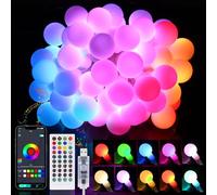 Globe Fairy Lights USB Powered, 60 LED Color Changing String Lights with Remote, Dreamcolor Decorative Lights with Music for Bedroom Indoor Party Wedding Christmas Tree Tent Camp Garden Outdoor Decor