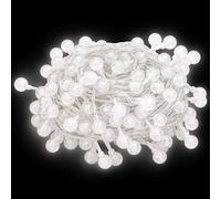 Globe Fairy String Lights 20m 200 LED Cold White 8 Function