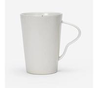 globe faith Small Chic Pottery Espresso Coffee Mug, Rustic Handmade Clay Tea Cup for Home and Office with Easy Grip Unique Handle, Dishwasher& Microwave safe, Matte Craft Glaze, Ivory White 9oz