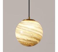 Globe Glass Pendant Lighting Ceiling Fixture Modern Bedside Hanging Lamp, Nordic G9 Planet Suspended Light Indoor, Children's Room Kitchen Island Mini Lights