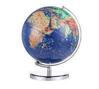 Globe, Globe World Map Table Decoration Chinese And English Control 30Cm Dark Blue Satellite 3D Stereo Relief with Lights