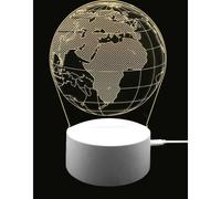 True Face 3D Optical Illusion Night Light, Touch LED Table Desk Lamp 7 Color Changing USB Charger Powered Touch Switch Desk Night Light for Kids Friends Gift Globe