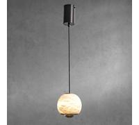 Globe LED Pendant Light Modern Marble Hanging Lamp 6W 3000K Bedroom Bedside Drop Ceiling Lights Kitchen Island Lighting Single Small Chandeliers Dining Table Lamps
