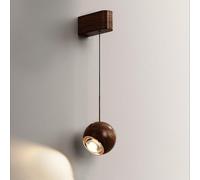 Globe LED Wall Light Fixture Creative Globe Aluminum Wall Sconce With Clear Glass Shade, 3 Color Mode Nordic Retractable Hanging Wire Wall Lamp 5W Contemporary Art Deco Lig