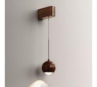 Globe LED Wall Light Fixture Creative Globe Aluminum Wall Sconce With Clear Glass Shade, 3 Color Mode Nordic Retractable Hanging Wire Wall Lamp 5W Contemporary Art Deco Lig