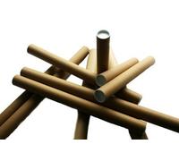 Globe Packaging 10 x A3/A4 POSTAL TUBES POSTER ROLLS 330mm x 45mm + END CAPS