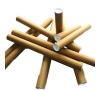 Globe Packaging 100 x A1 Postal Tubes Poster Mailers 630mm x 50mm Rolls + End Caps