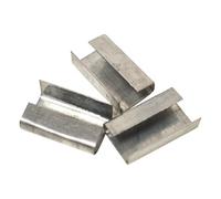 Globe Packaging 12mm x 25mm Metal Semi Open Strapping Seals (Pack of 2,000) - for 12mm Polypropylene Hand Strapping - Galvanised Steel Seals for Secure Carton Packing and Pallet Loads