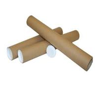 Globe Packaging 5 x A0 Cardboard Postal Poster Tubes 885mm x 45mm + END CAPS