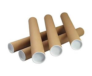 Globe Packaging 500 x A2 QUALITY POSTAL TUBES POSTER 460mm x 50mm ROLLS + END CAPS